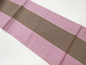 縞に横段模様織出し名古屋帯